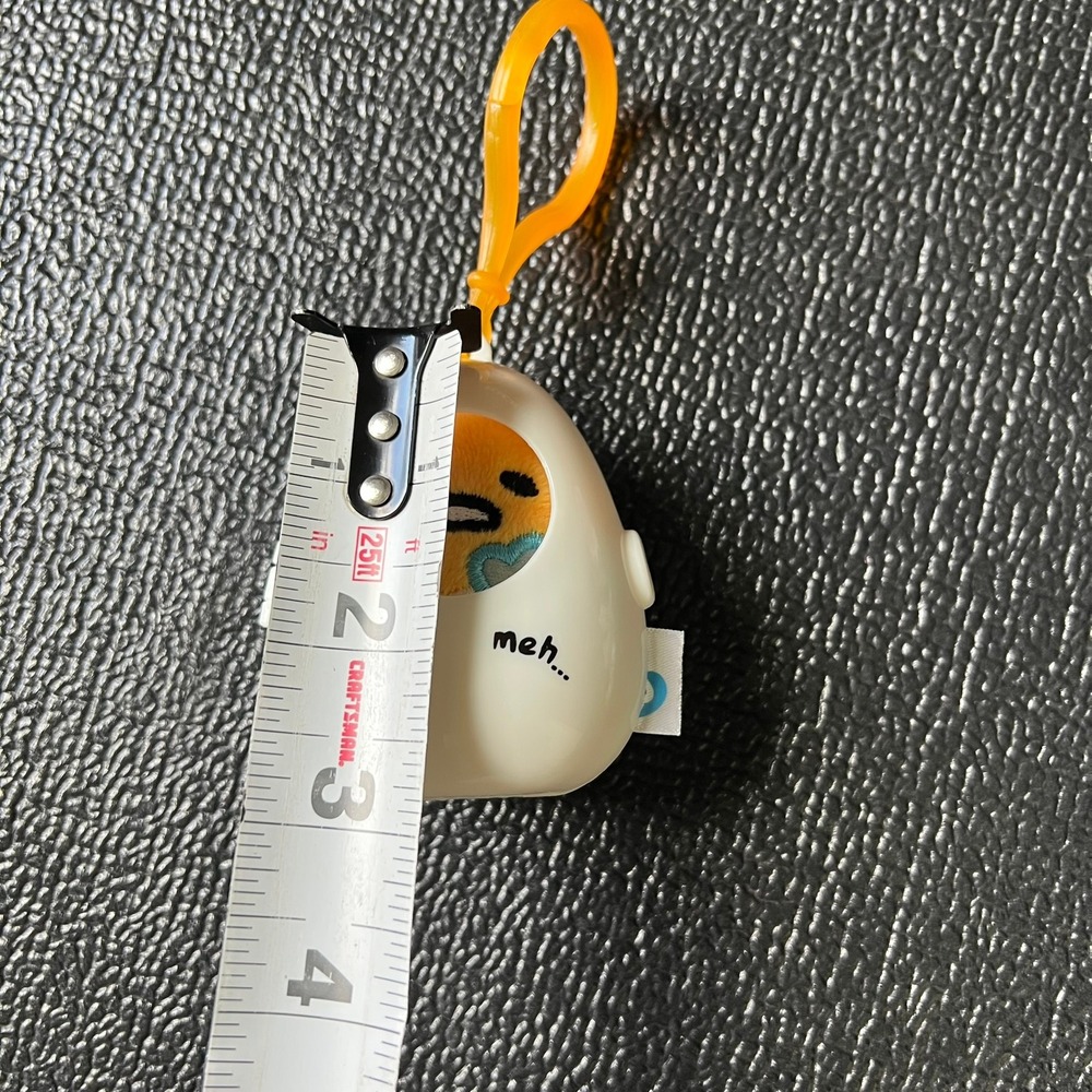 Sanrio Gudetama Lazy Egg Plush Keychain White Egg Case 2.5 In Kawaii Anima Cute - Picture 7 of 8